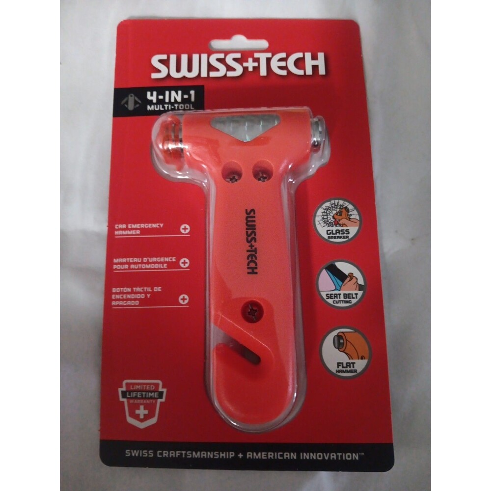 SWISS+TECH 4 in 1 Hammer Automobile Emergency Tool Brand New